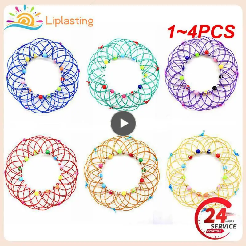 

1~4PCS Decompression Toys Mandala Variety Flower Basket Adults Anti-stress Fidget Toy Children's Puzzle Steel Ring Autism