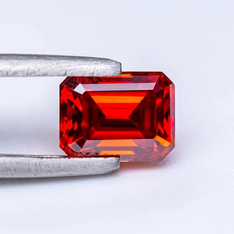 Moissanite Gemstone with GRA Certificate Garnet Colored Emerald Cut Lab Grown Diamond Charms Diy Jewelry Rings Earrings Making
Moissanite Gemstone with GRA Certificate Garnet Colored Emerald Cut Lab Grown Diamond Charms Diy Jewelry Rings Earrings Making