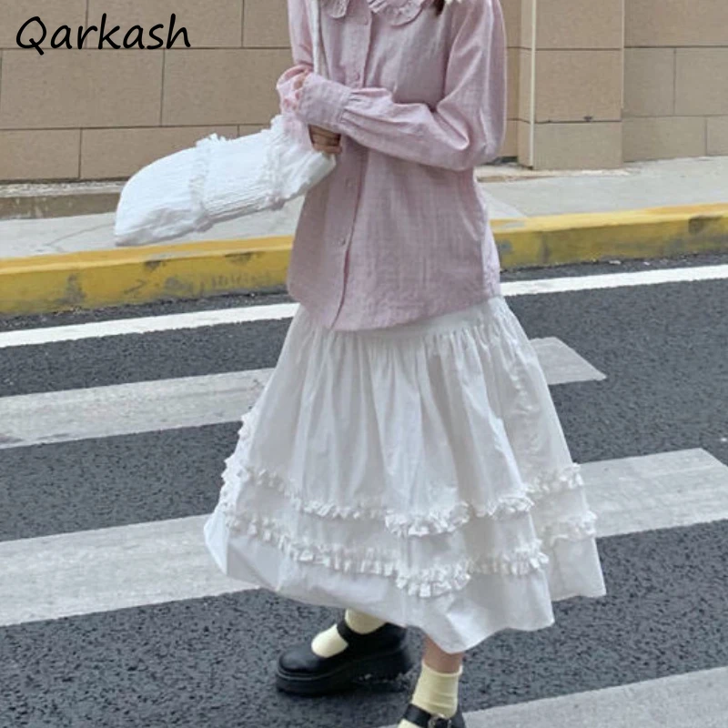 White Skirts Women Folds All-match Simple Korean Style Female A-line High Waist Pure Ins Casual Summer Streetwear Fashion Faldas
White Skirts Women Folds All-match Simple Korean Style Female A-line High Waist Pure Ins Casual Summer Streetwear Fashion Faldas
