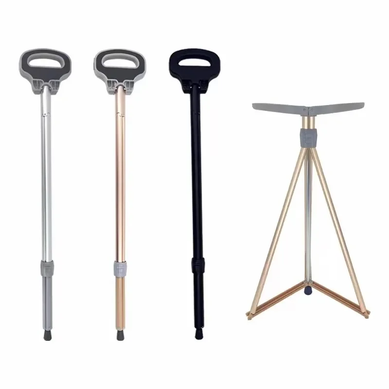 

Crutch Folding Cane Seat Stool And Trekking Poles Walking Sticks With Chair Handy Stick Chairs