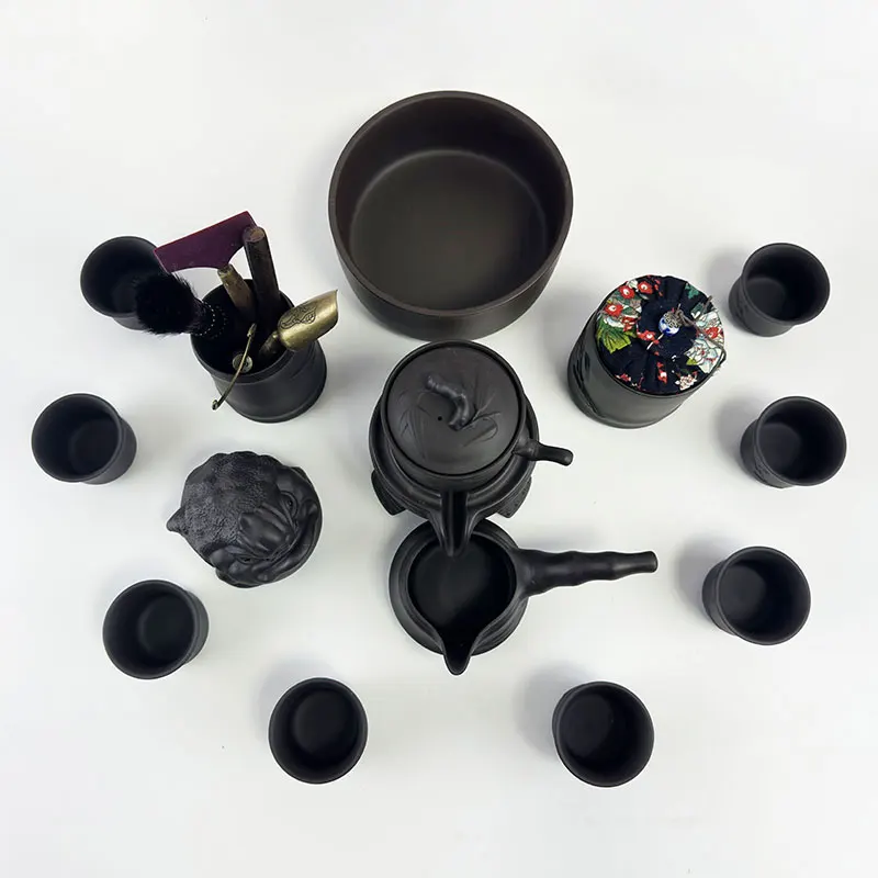 

Purple clay tea set home lazy tea ware purple clay pot automatic tea teapot Kung Fu tea cup light luxury high-grade