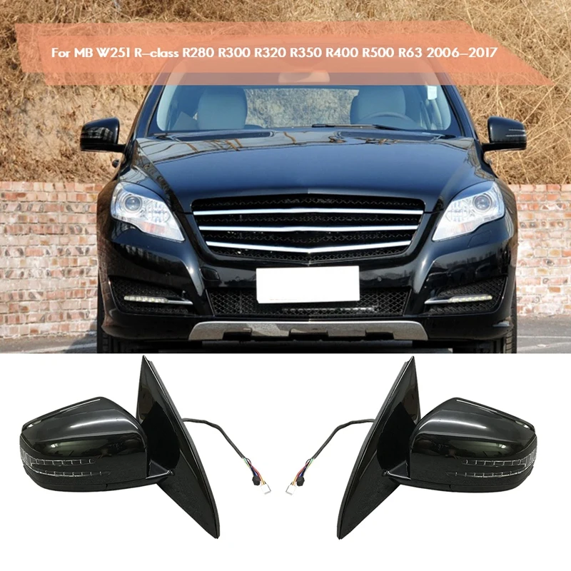 

Car Outside Rearview Mirror Assembly For Mercedes Benz W251 R280 R300 R320 R350 R400 R500 R63 2006-2017