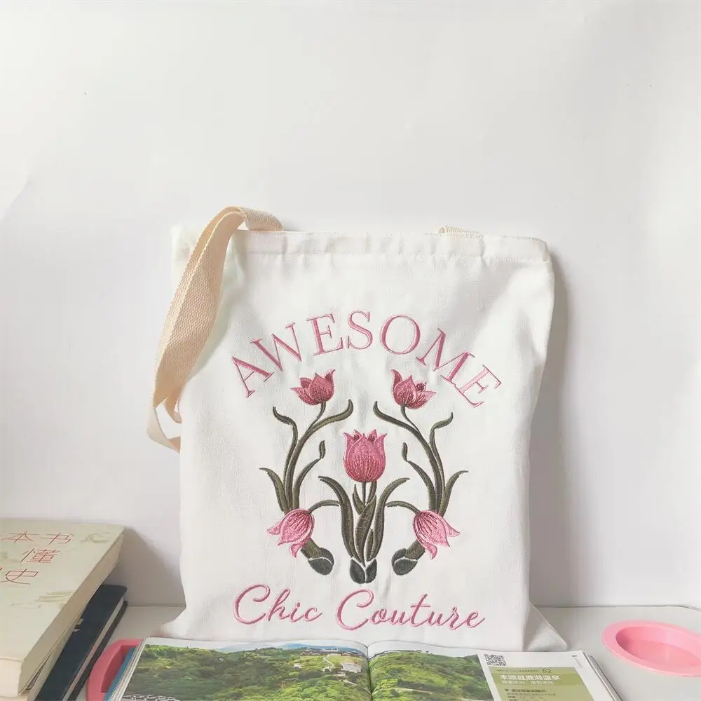 Cotton Handbag Tote Books Bags for College Flower Summer Women Canvas Shoulder Bag
Cotton Handbag Tote Books Bags for College Flower Summer Women Canvas Shoulder Bag