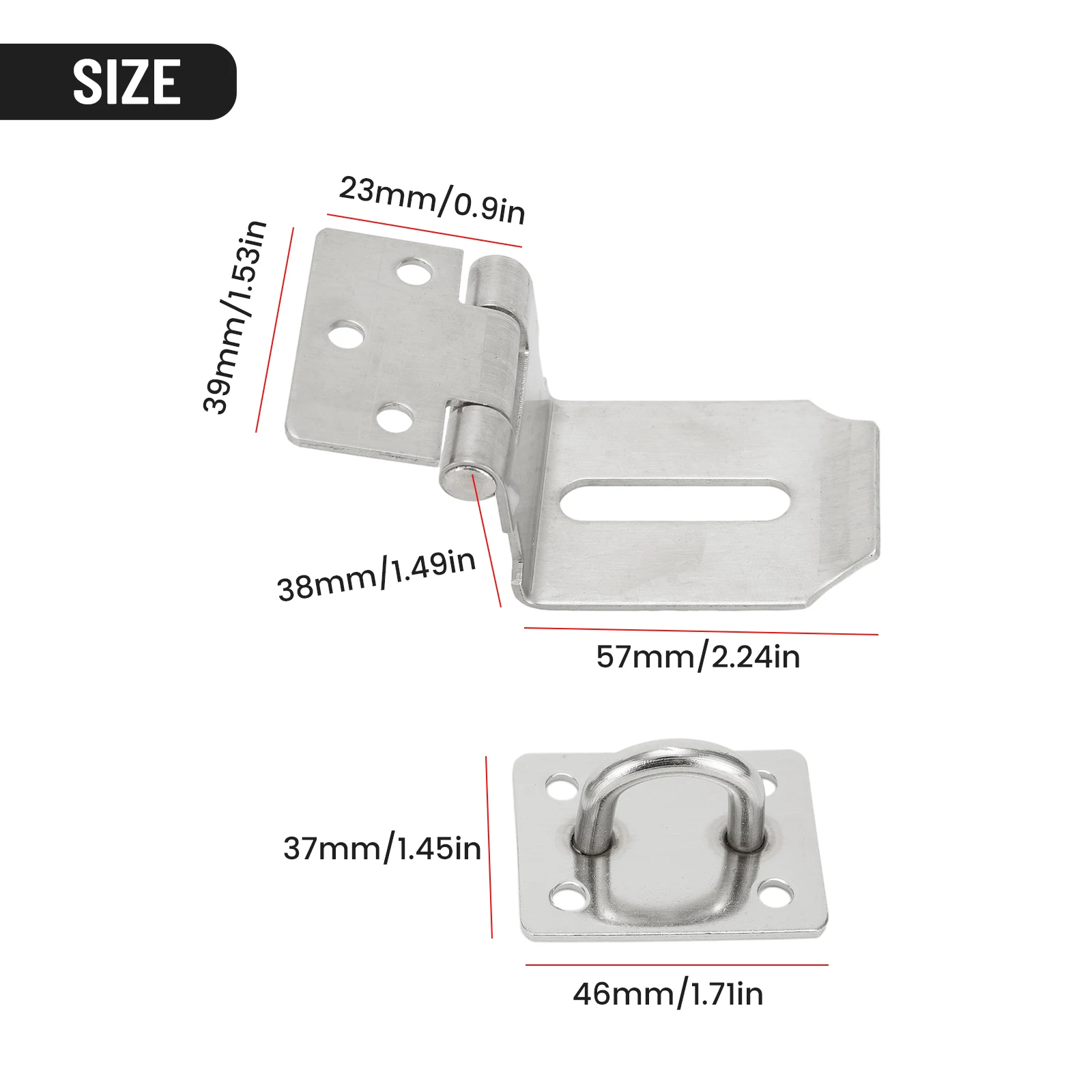 Stainless Steel Latch Lock Padlock For Door/cabinet/box/drawer 90 Degrees Latch Lock Hasp And Staple For Padlock Gate Door Shed
Stainless Steel Latch Lock Padlock For Door/cabinet/box/drawer 90 Degrees Latch Lock Hasp And Staple For Padlock Gate Door Shed