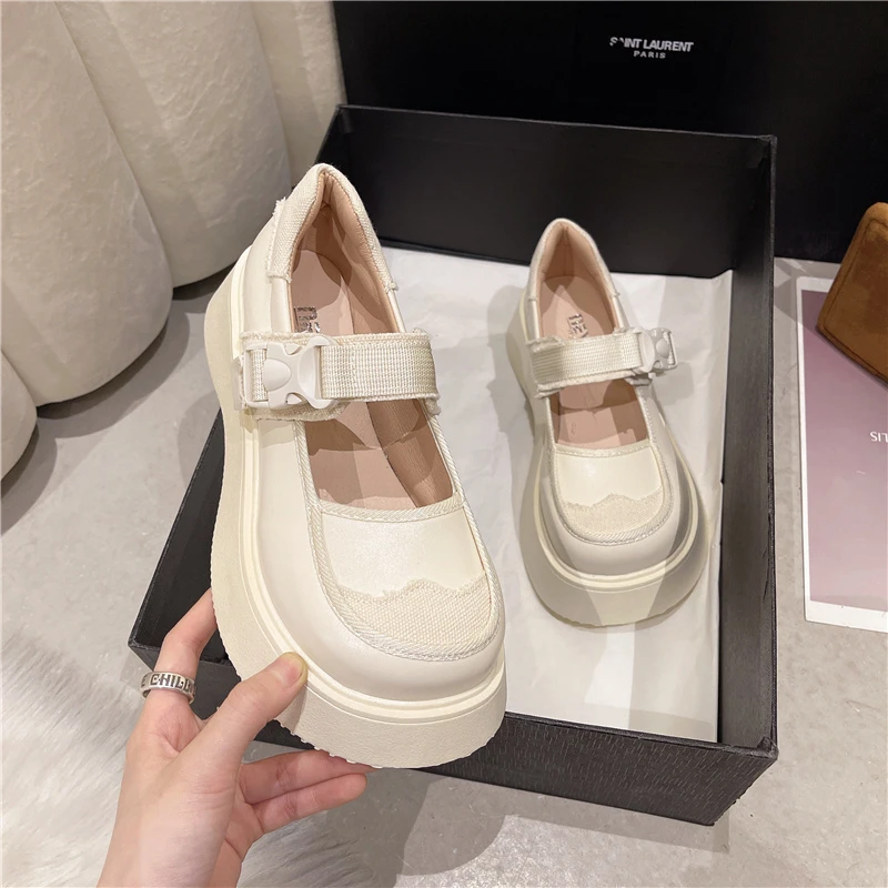 

Женская обувь, новинка 2022, обувь для девочек в стиле "Лолита", униформа JK, обувь из искусственной кожи на лодыжке с Мэри Джейн, Симпатичные сексуальные ретро туфли в британском стиле