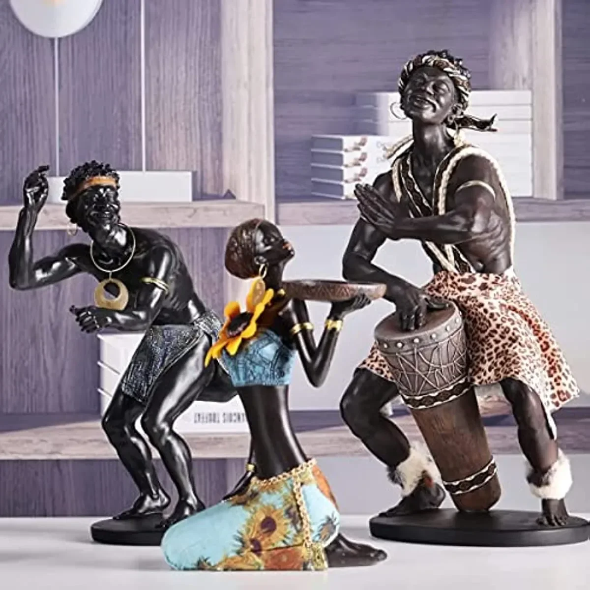 African Statues for Home Decor Black Decor African Art Tribal Man Dance Sculptures Resin African American Figurines
African Statues for Home Decor Black Decor African Art Tribal Man Dance Sculptures Resin African American Figurines