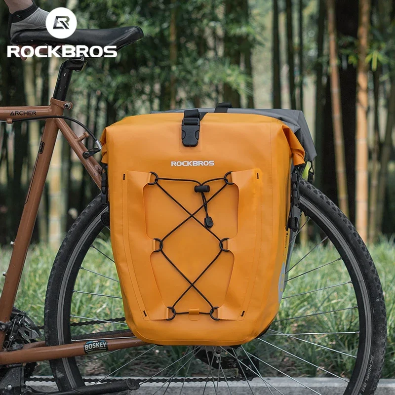 

Водонепроницаемая велосипедная сумка, дорожная велосипедная корзина на 25 л, багажник заднего сиденья, велосипедные сумки и подставки