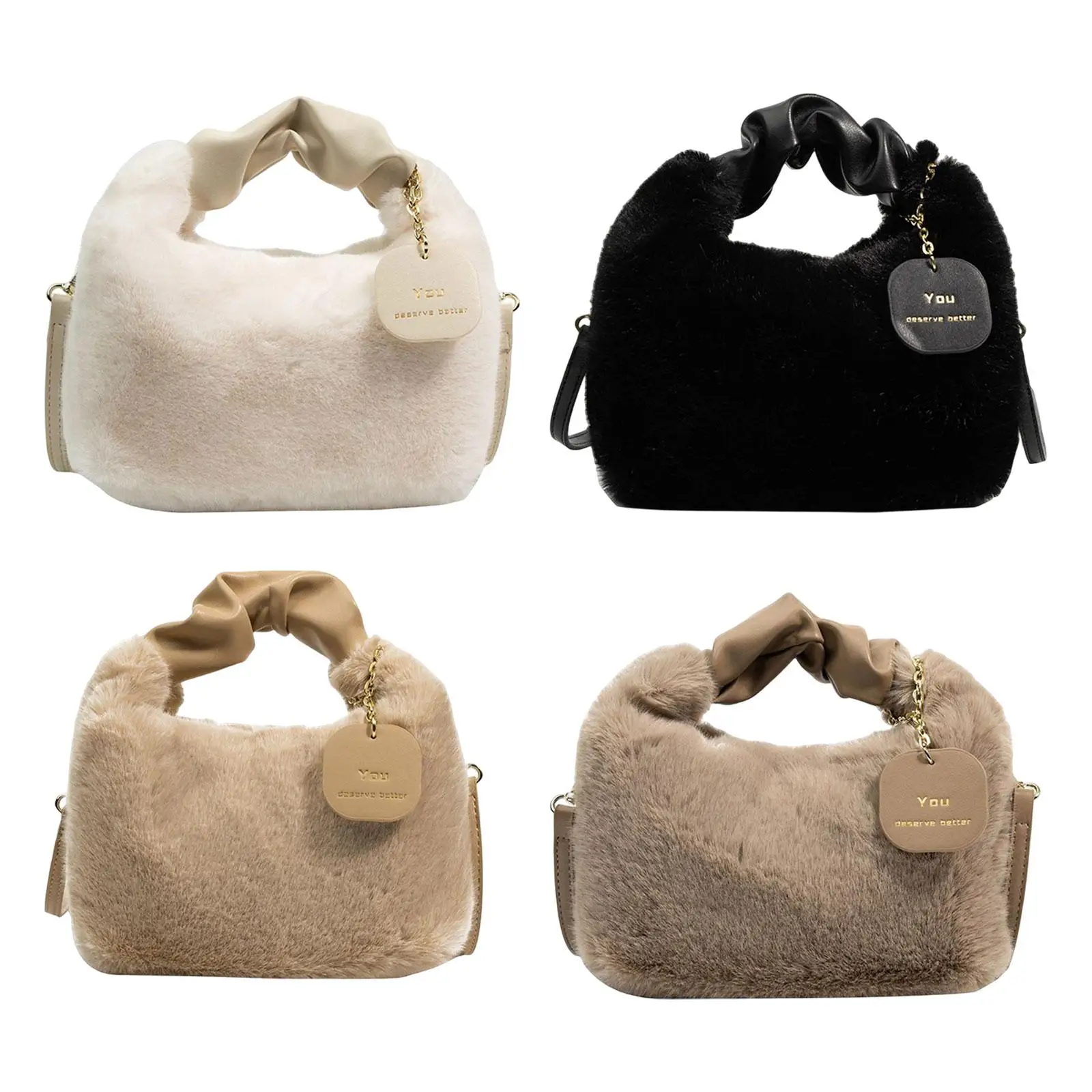 

Женская мягкая плюшевая сумка, сумка на плечо, новая модная осенне-зимняя простая сумка через плечо корейской версии для путешествий и покупок