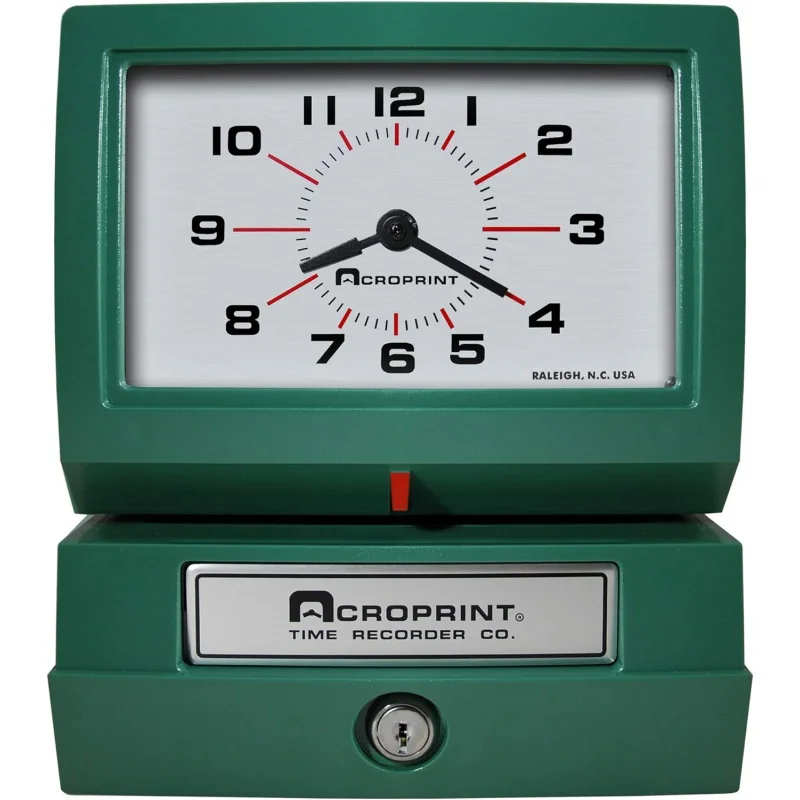 

Acroprint Heavy Duty Automatic Time Recorder, Prints Month, Date, Hour (0-23) and Hundredths Time Clock - 150RR4