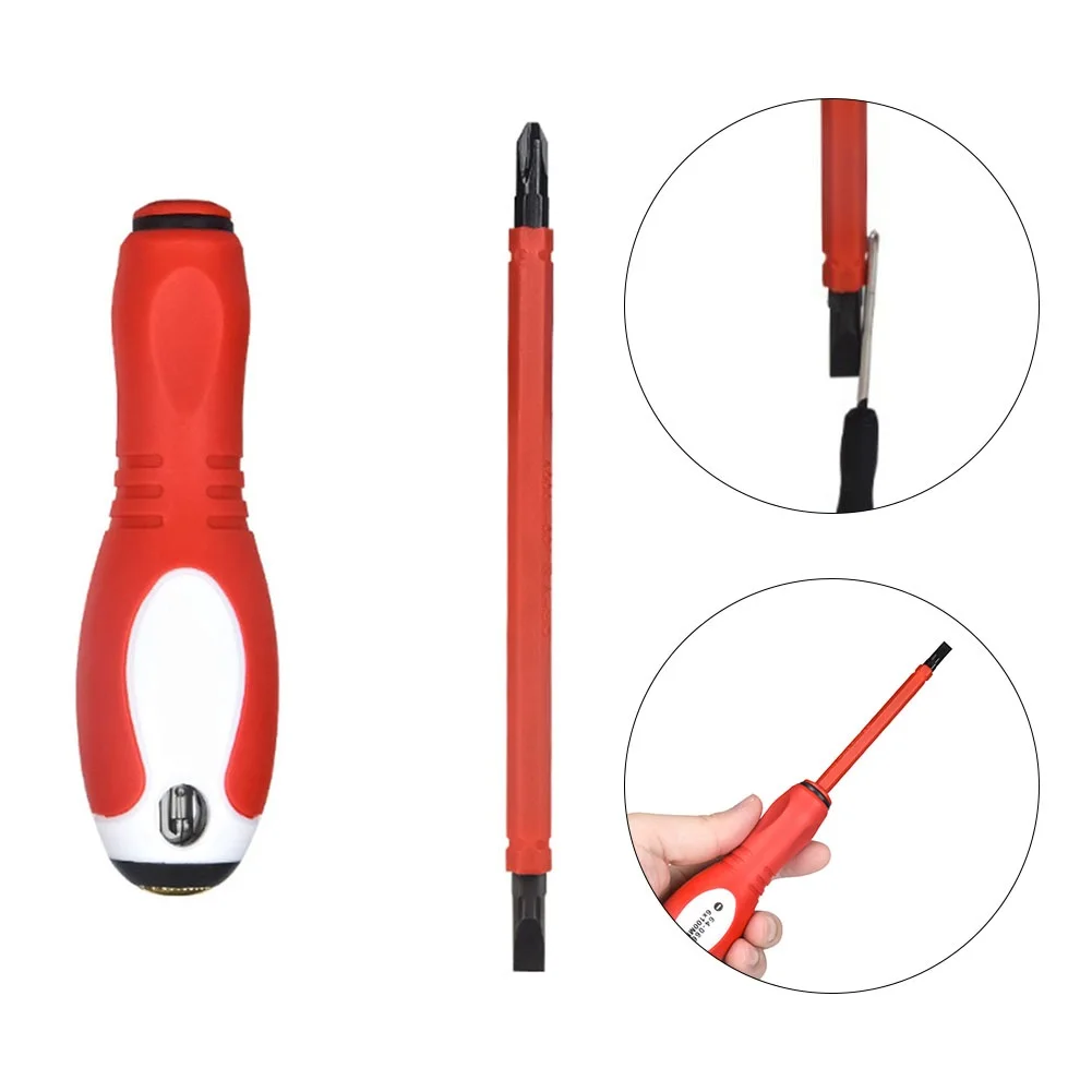 Electrical Tester Pen Dual-Purpose Screwdriver Bit PH2 SL6 Slotted Cross Screwdriver Electrical Dual Head Power Detector Pen
Electrical Tester Pen Dual-Purpose Screwdriver Bit PH2 SL6 Slotted Cross Screwdriver Electrical Dual Head Power Detector Pen