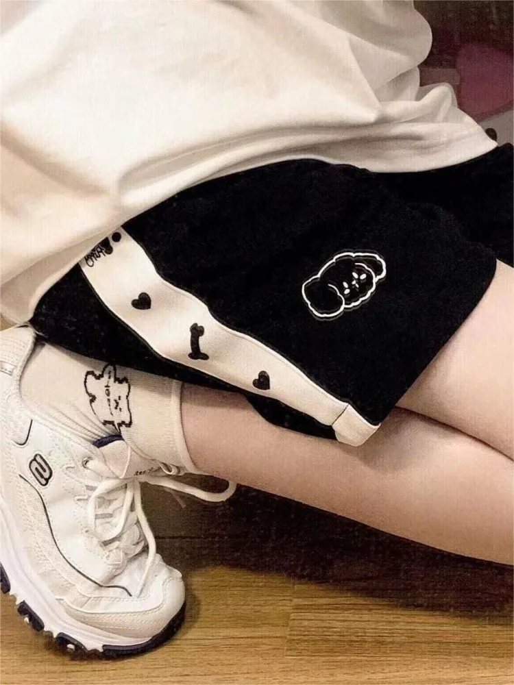 

HOUZHOU Japanese 2000s Style Y2k Shorts Baggy Kawaii Harajuku Sweatpants Cute Sweet Sports Pants Oversize Korean Fashion Summer