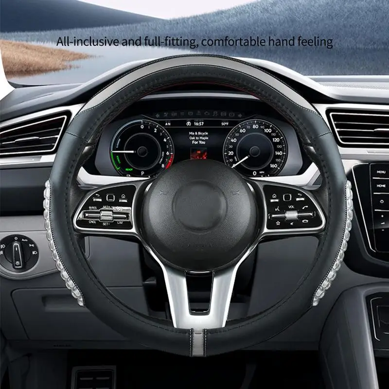 38cm PU Leather Car Steering Wheel Cover Non-Slip Jelly Gel Skidproof Universal Auto Steering- Wheel Cover Car Accessories
38cm PU Leather Car Steering Wheel Cover Non-Slip Jelly Gel Skidproof Universal Auto Steering- Wheel Cover Car Accessories