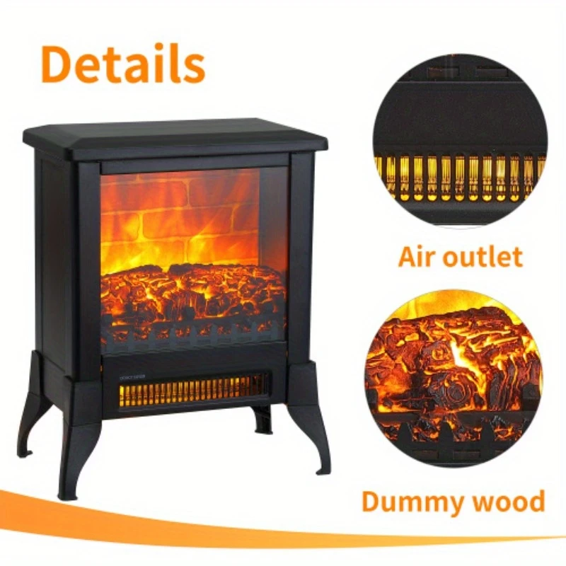1pc, 14" 1400W Overheating Safety Protection Freestanding Fireplace Space Stove Heater With Flame
1pc, 14" 1400W Overheating Safety Protection Freestanding Fireplace Space Stove Heater With Flame