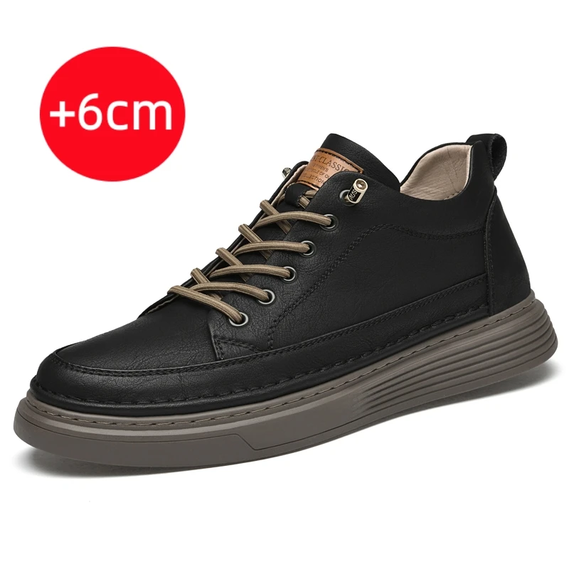 

Italian brand Genuine Leather Casual shoes mens Heightening Shoes Elevator Shoes Height Increase Shoes Outdoor sports shoes