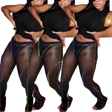 2022 New Women Mesh Trousers Women High Waist See Through Bodycon Pants Sexy Multi Color Nightclub Party Outfits
2022 New Women Mesh Trousers Women High Waist See Through Bodycon Pants Sexy Multi Color Nightclub Party Outfits