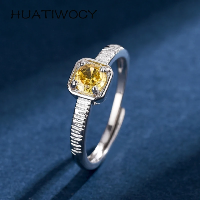 

HUATIWOCY модное кольцо на палец с цирконом, серебро 925 пробы, ювелирные изделия, аксессуары для женщин, свадебная помолвка, искусственное обещание, свадебный подарок
