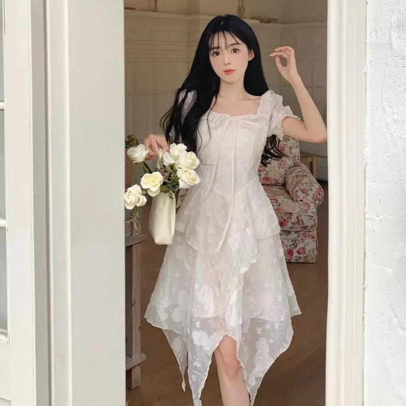 2023 New Spring/summer Dressed Girl Fat Mm French Design Sense Square Neck Waist Retraction Appear Thin Irregular Free Shipping
2023 New Spring/summer Dressed Girl Fat Mm French Design Sense Square Neck Waist Retraction Appear Thin Irregular Free Shipping