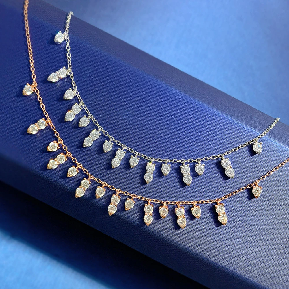 Moissanite Necklaces for Women GRA Certified 3mm D VVS1 Round Brilliant Cut Moissanite Dainty Necklace 925 Sterling Silver Chain 3 Mallzona S9e39981d24834b89bd1feff57d223fb1V Moissanite Necklaces for Women GRA Certified 3mm D VVS1 Round Brilliant Cut Moissanite Dainty Necklace 925 Sterling Silver Chain Mallzona