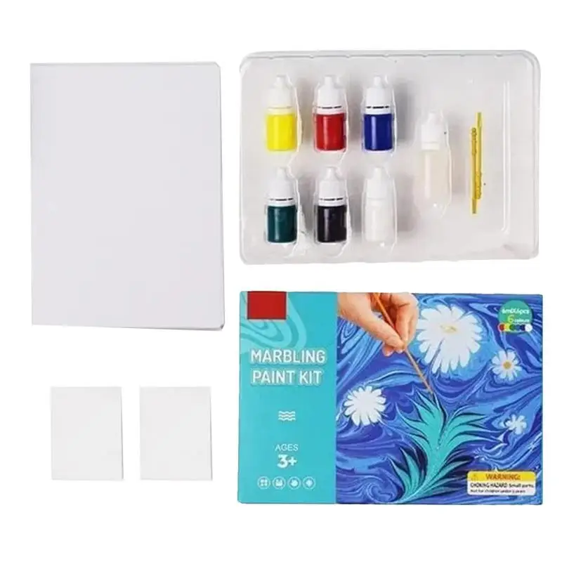 

Kids Marbling Paint Kit Water Marbling Kit For Fabric Paper Creative Toys Holiday Gifts For Girls And Boys Ages 6 7 8 9 10 11 12