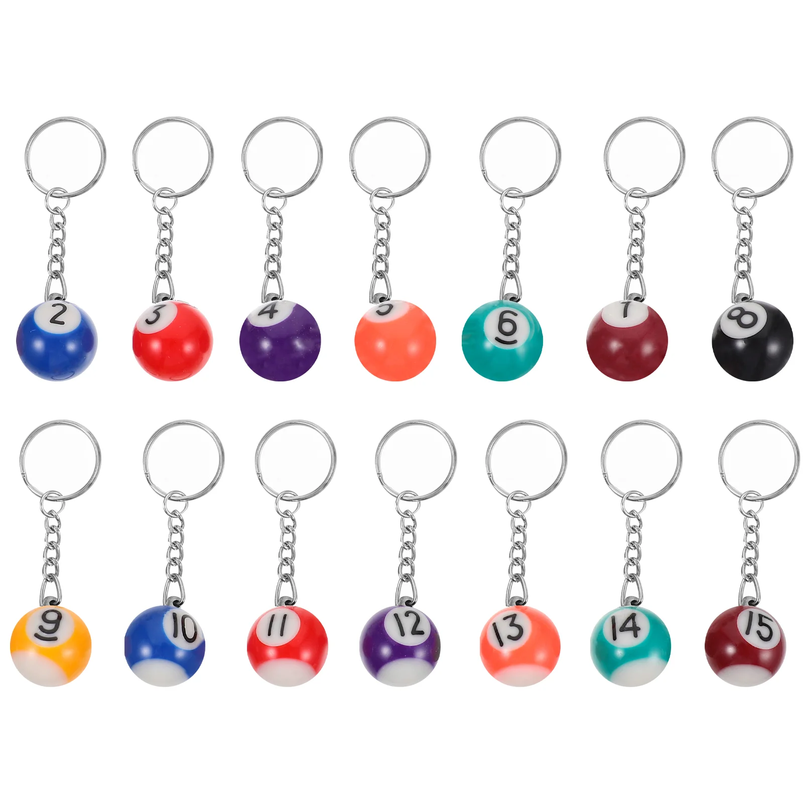 

Billiards Keychain Gifts Pool Accessories Bowling Pendant Sports Fan Key Chains Pool Player Match Keychains