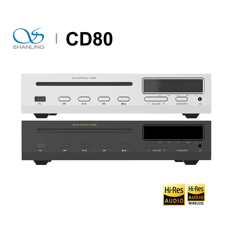 

SHANLING CD80 MQA CD Player ES9219MQ DAC chip Hi-Res Audio Phillips CD Drive Bluetooth Input Sanyo HD860 Laser xduoo