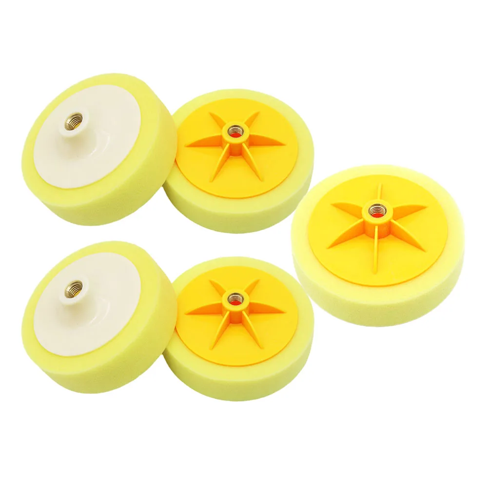 

5Pcs 6 Inch Compound Buffing Polishing Pads Sponge Pads Kit M14 Foam Buffing Wheel For Car Buffer Polisher Compounding Waxing