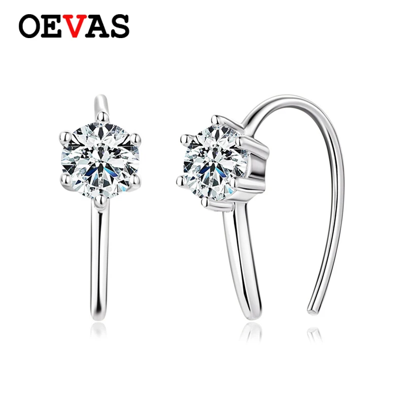 OEVAS 100% 925 Sterling Silver 0.5 CT 5mm D Color Moissanite Stud Earrings For Women Wedding Party Sparkling Gifts Fine Jewelry
OEVAS 100% 925 Sterling Silver 0.5 CT 5mm D Color Moissanite Stud Earrings For Women Wedding Party Sparkling Gifts Fine Jewelry