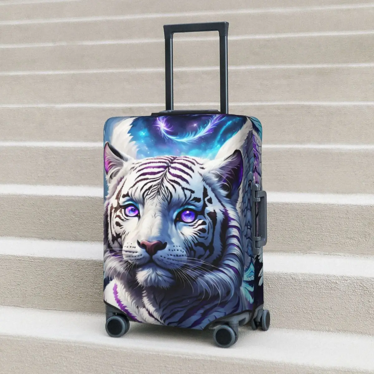 

Cute Animal Suitcase Cover Flight Tiger Print Strectch Luggage Accesories Business Protector