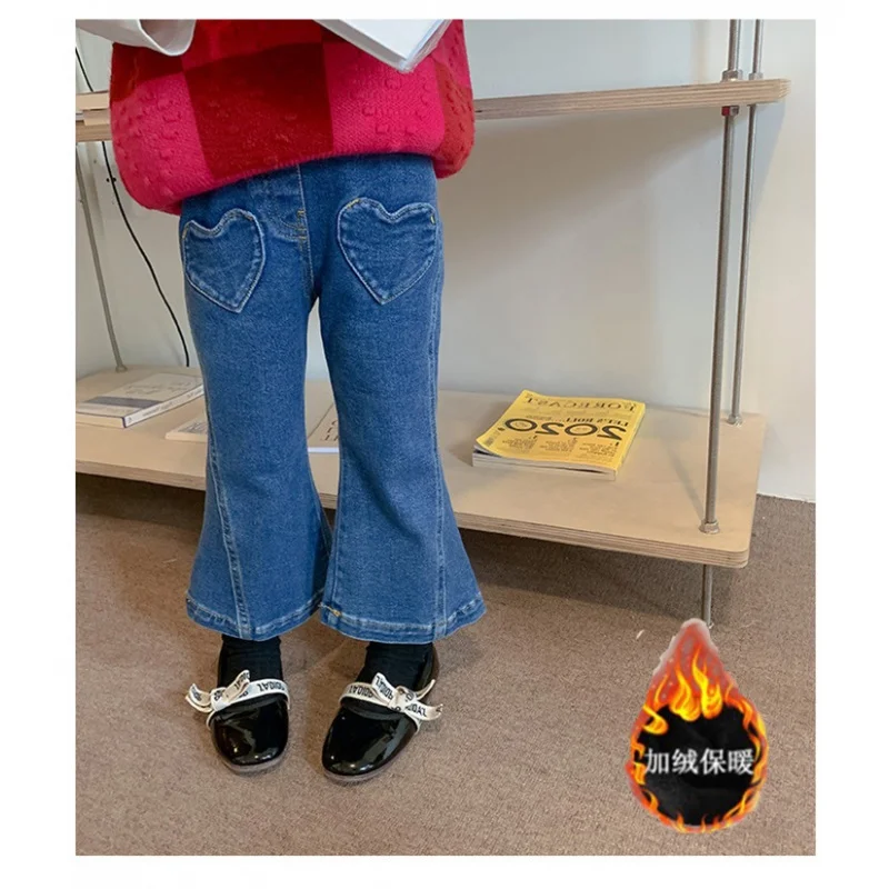 Girls Fleece-lined Bell-Bottom Pants Winter Wear New Western Style Children Baby Thick Winter Clothes Jeans Single-Layer Fleece-
Girls Fleece-lined Bell-Bottom Pants Winter Wear New Western Style Children Baby Thick Winter Clothes Jeans Single-Layer Fleece-