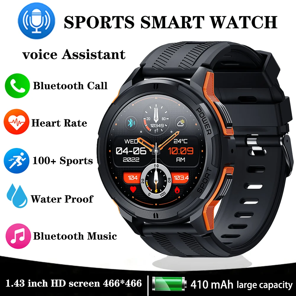 

Xiaomi Mijia Smart Watch Men Voice Assistant Bluetooth Call Sport Fitness Tracker Waterproof Heart Rate Monitoring Men's Watches