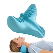 Neck Shoulder Stretcher Massager Relaxer Cervical Chiropractic Traction Device Pillow for Pain Relief Cervical Spine Alignment