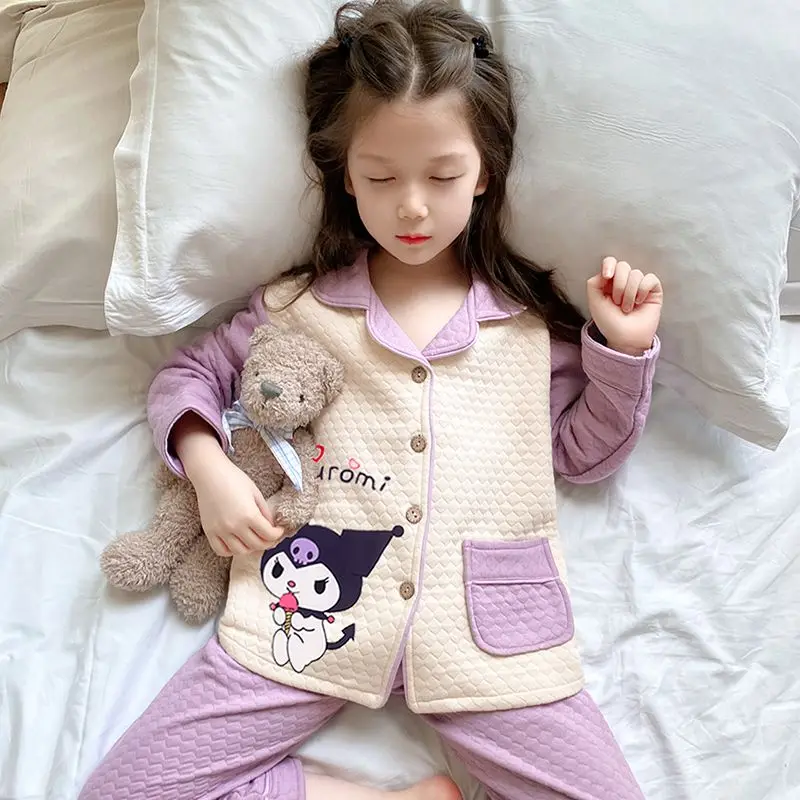 Sanrio Kuromi Child Air Cotton Pajamas Autumn and Winter Mezzanine Cardigan Third Floor Thicken Keep Warm Cartoon Long Sleeves
Sanrio Kuromi Child Air Cotton Pajamas Autumn and Winter Mezzanine Cardigan Third Floor Thicken Keep Warm Cartoon Long Sleeves