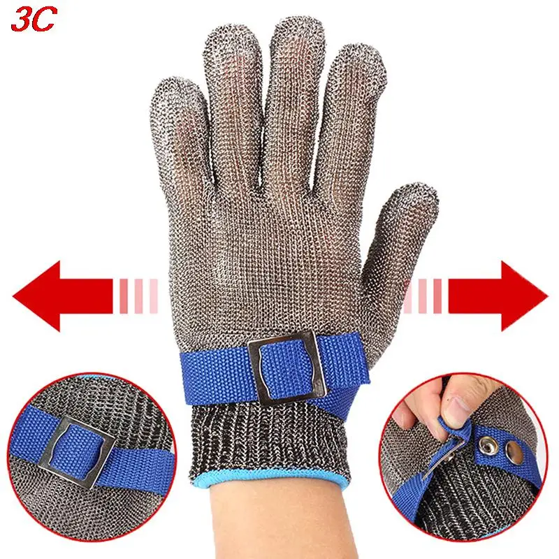 

Stainless Steel Anti-cut Gloves Working protection Safety Wear-resistant Slaughter Butcher Cutting Fish-killing Metal Iron Glove