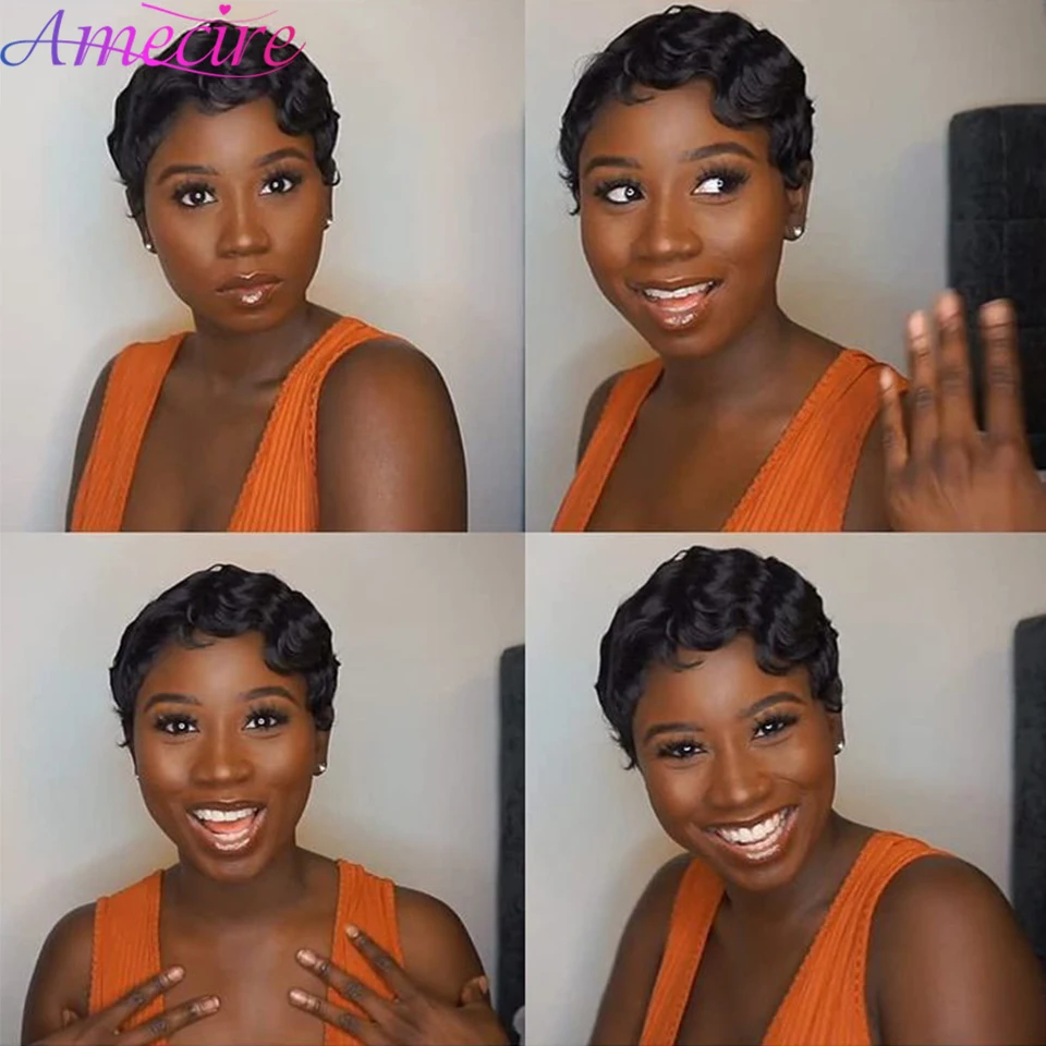 Short Synthetic Hair Wigs For Black Women Finger Wave Full Machine Made Ocean Wave Short Pixie Cut Water Wave Wig
Short Synthetic Hair Wigs For Black Women Finger Wave Full Machine Made Ocean Wave Short Pixie Cut Water Wave Wig