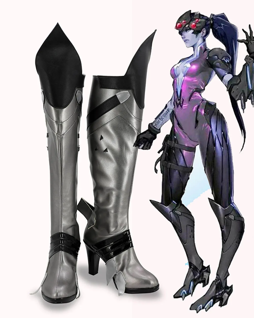 OW Widowmaker Cosplay Boots Shoes for Halloween Overwatch Widowmaker AmélieGuillard Masks With LED Light Cosplay Punk Mask Prop
OW Widowmaker Cosplay Boots Shoes for Halloween Overwatch Widowmaker AmélieGuillard Masks With LED Light Cosplay Punk Mask Prop