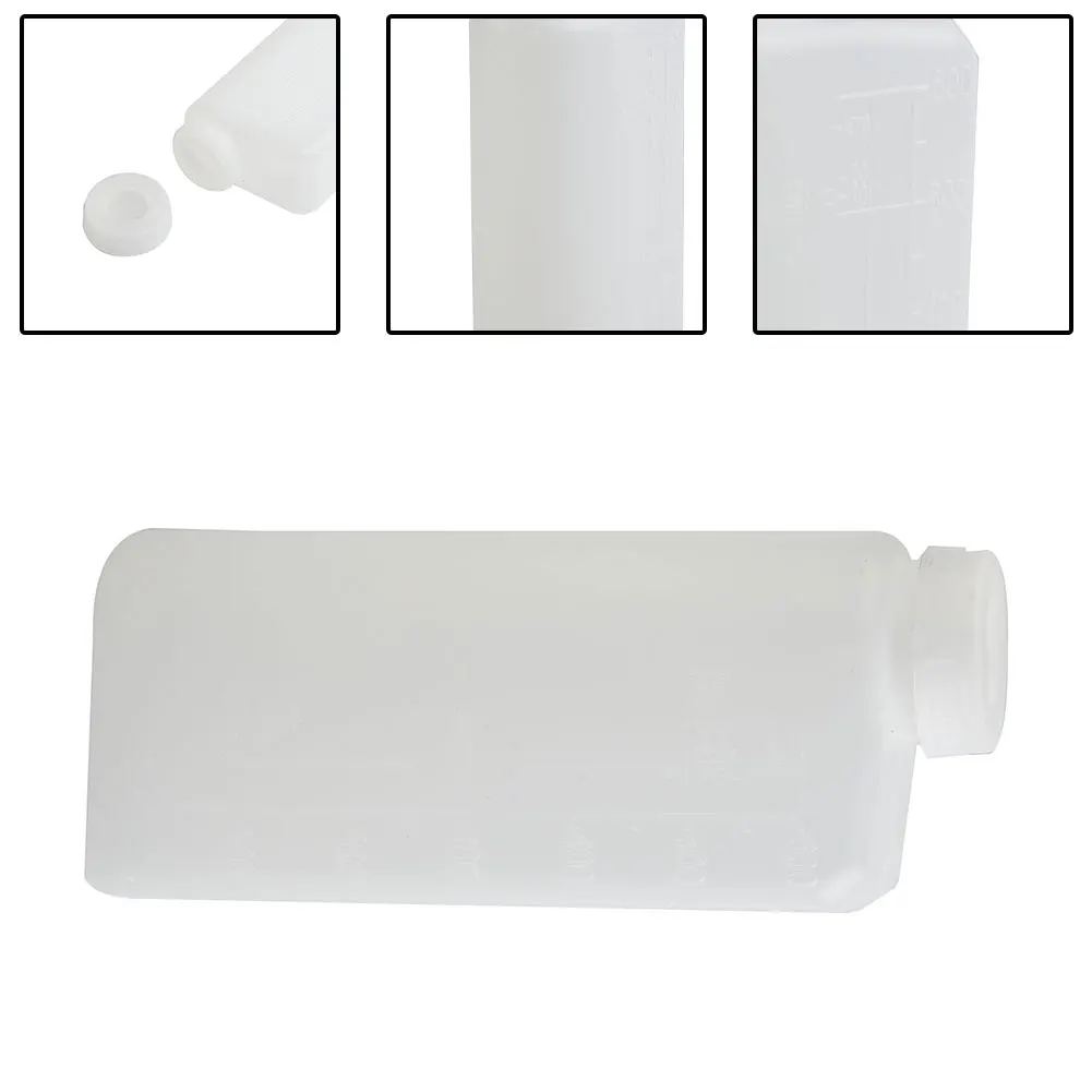 

Container Oil Mixing Bottle For Chainsaw 20:1 25:1 Strimmers White 1 pc 18x7.5x5cm 2-Stroke Fuel Petrol Durable