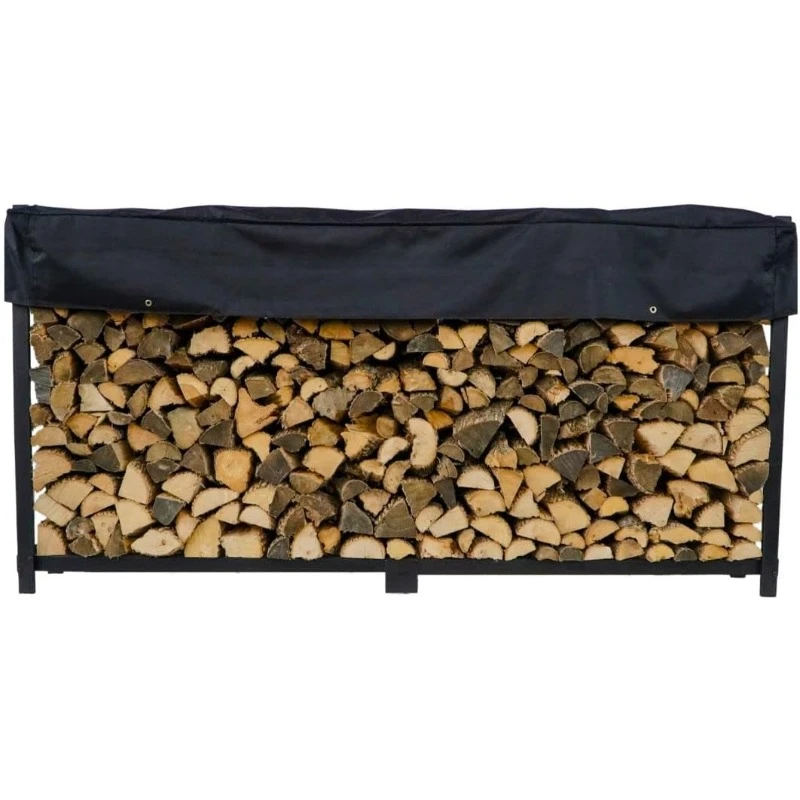 Foot 1/2 Cord Firewood Log Rack With Optional Cover - Made In USA - Outdoor Use Lifetime Structural Black Texture
Foot 1/2 Cord Firewood Log Rack With Optional Cover - Made In USA - Outdoor Use Lifetime Structural Black Texture