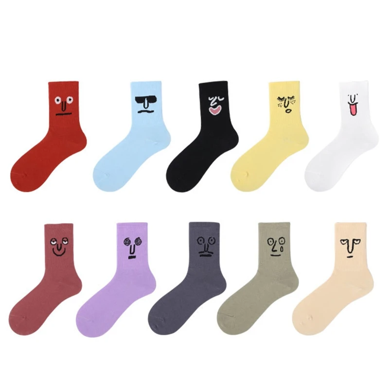 2/5 Pairs Women Funny Cartoon Expression Printed Socks Solid Color Harajuku Skateboard Cotton Stockings
2/5 Pairs Women Funny Cartoon Expression Printed Socks Solid Color Harajuku Skateboard Cotton Stockings