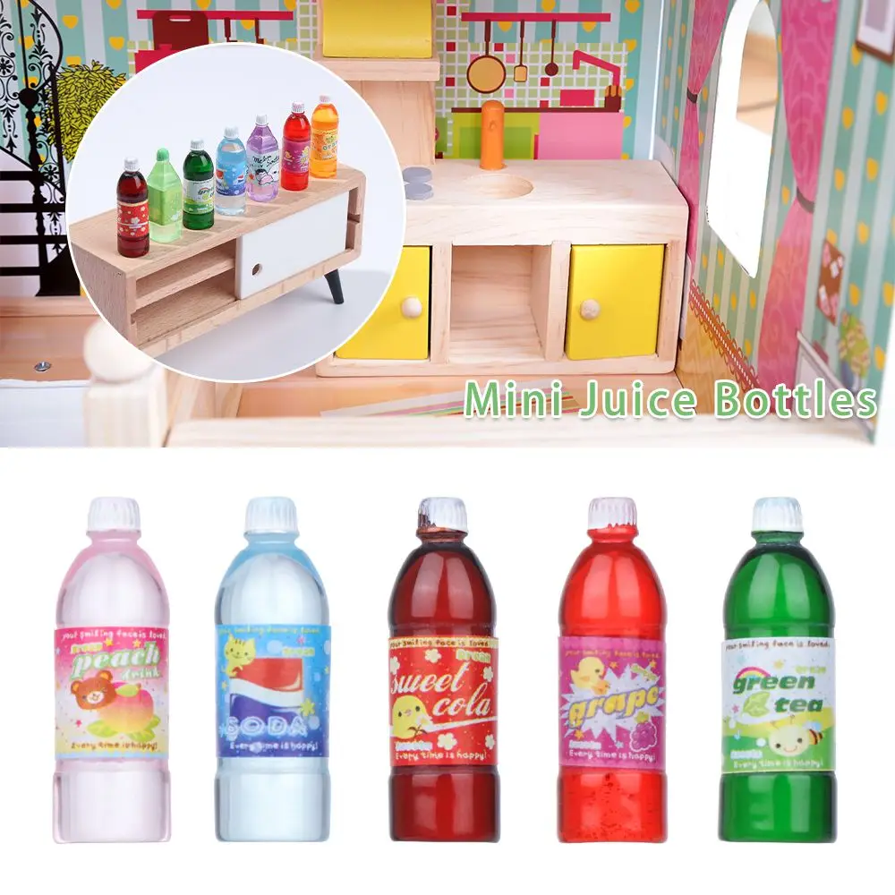 

Props Miniatures Decoration ob11 Model Dollhouse Miniature Food Simulation Drinks Drink Bottle Mini Juice Bottles