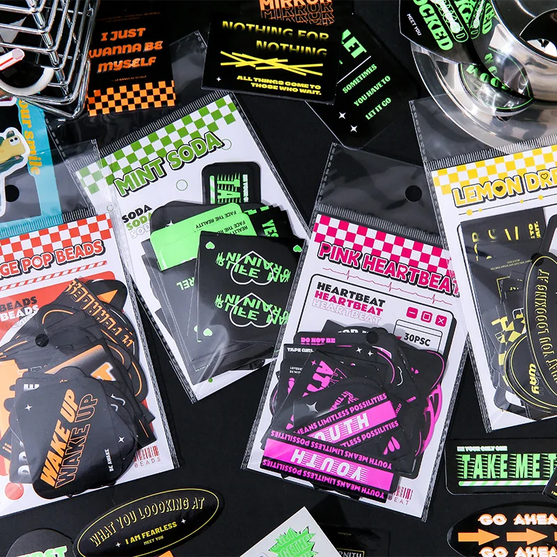 30 pcs/pack Neon Street Series Adhesive Diy Sticker Label Paper Bag Creative Journal Material DIY Decorative Stickers
30 pcs/pack Neon Street Series Adhesive Diy Sticker Label Paper Bag Creative Journal Material DIY Decorative Stickers