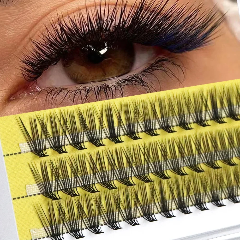 

New 20D L-type Eyelashes Extension Natural 1 box/60 Bundle 3D Russian Indiviual Eyelash cluster Makeup Tools mink lashes