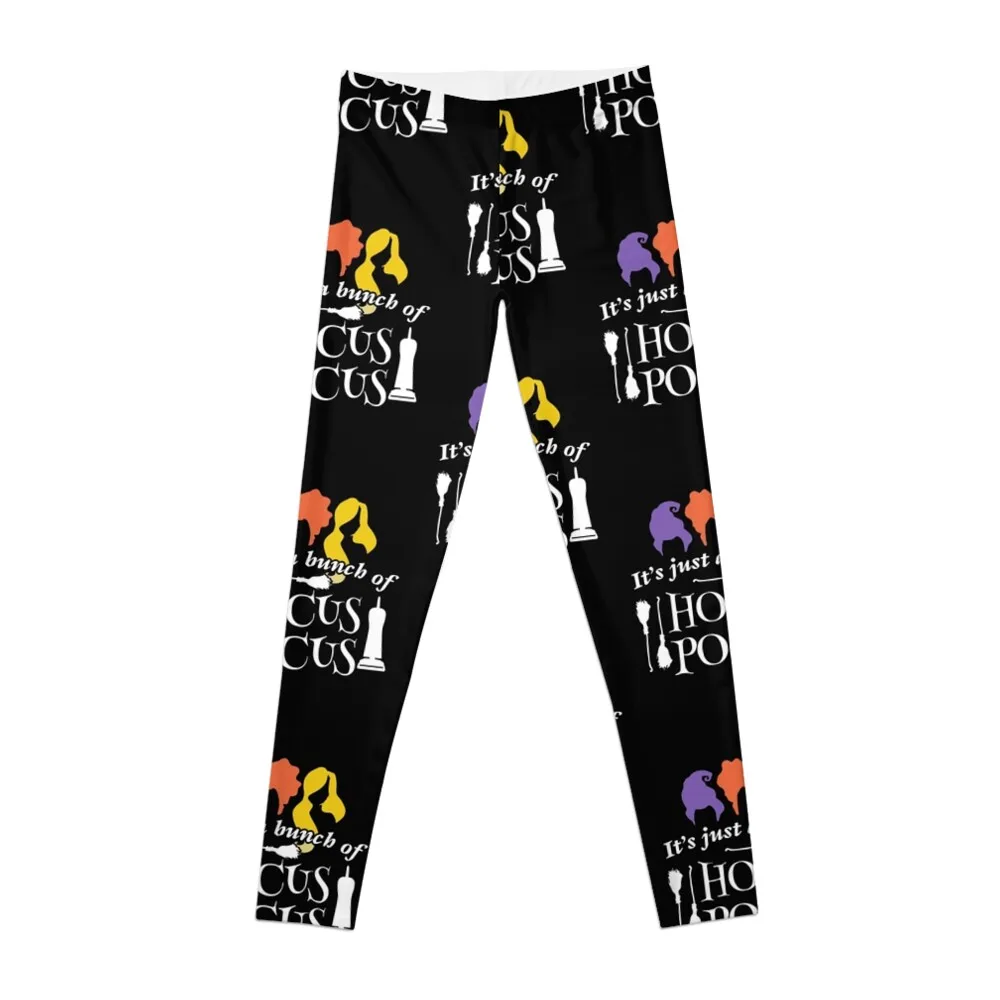 

It's Just a Bunch Of Hocus Pocus Witch Pumpkin Funny Family Matching Leggings Fitness clothing gym's clothing Womens Leggings