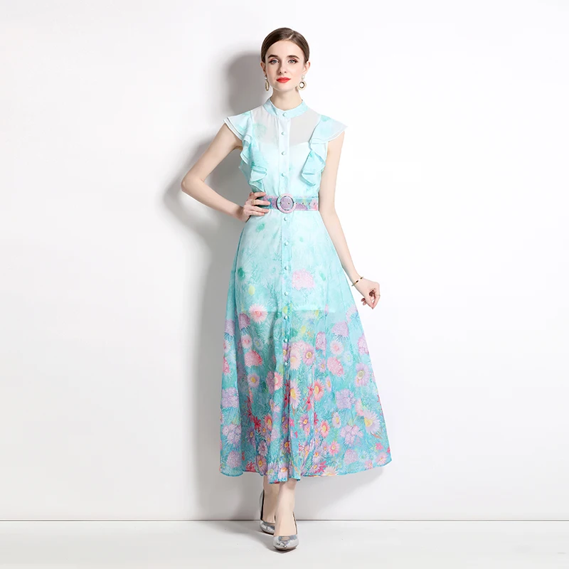 2023 New Fashion Chiffon Printed Dress Women's Summer Retro Versatile Loose Fit Round Neck Sleeveless Leisure Vacation Vestidos
2023 New Fashion Chiffon Printed Dress Women's Summer Retro Versatile Loose Fit Round Neck Sleeveless Leisure Vacation Vestidos
