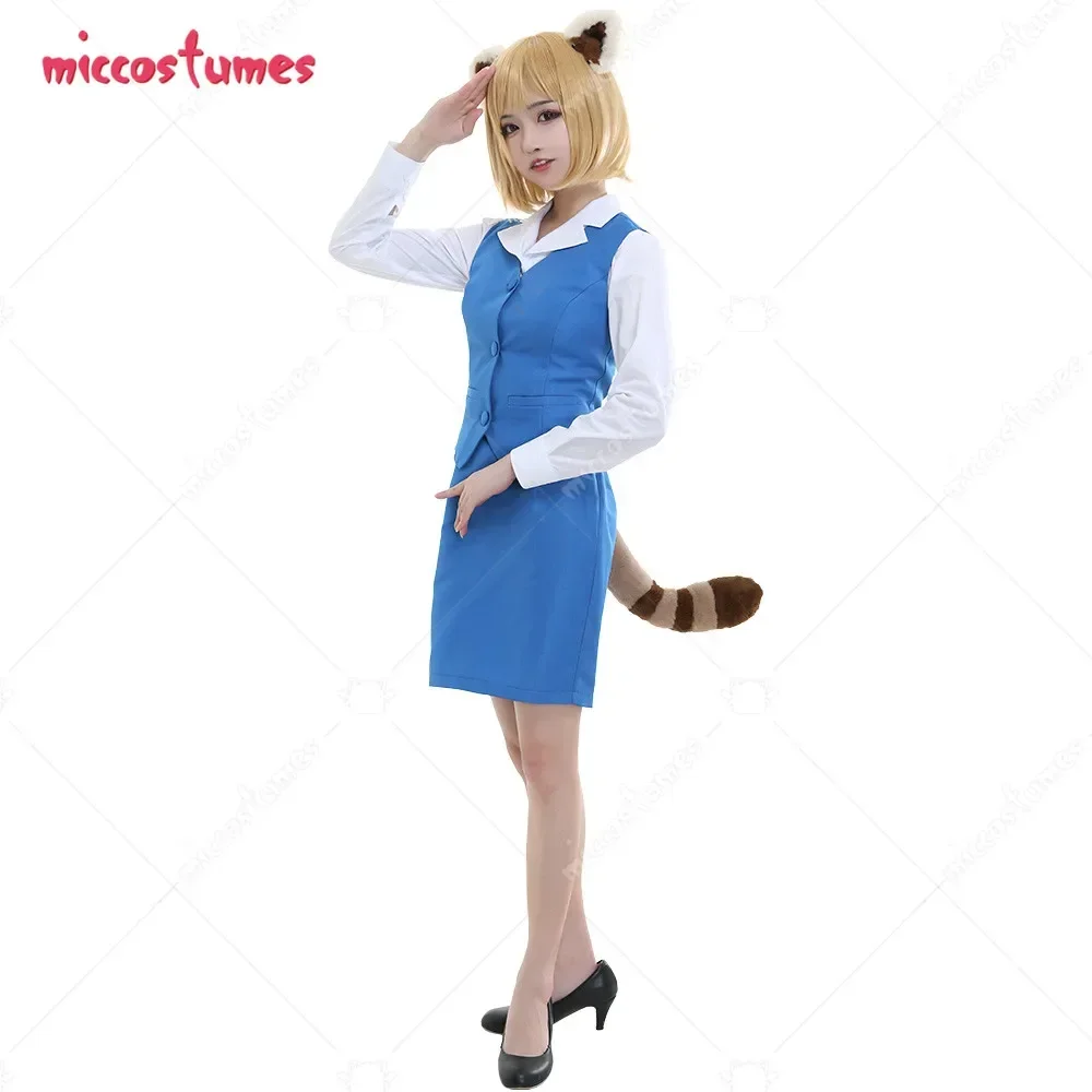 

Miccostumes Women's Red Cosplay Costume Office Lady Suit Uniform with Tail and Ears