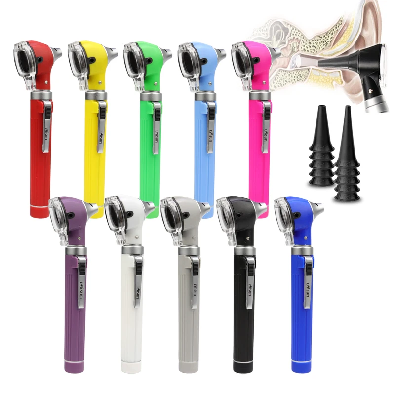 LED Fiber Optic Direct Larger Viewing Window Portable Medical Otoscopio Ear Care Diagnostic Mini Otoscope with10 Speculum Tips
LED Fiber Optic Direct Larger Viewing Window Portable Medical Otoscopio Ear Care Diagnostic Mini Otoscope with10 Speculum Tips