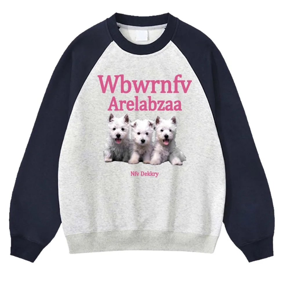 Korean Style Cute Animal Dog Printing Sweatshirt O-neck Oversized Tops Men Women Raglan Sleeve Vintage Streetwear Kawaii Clothes
Korean Style Cute Animal Dog Printing Sweatshirt O-neck Oversized Tops Men Women Raglan Sleeve Vintage Streetwear Kawaii Clothes