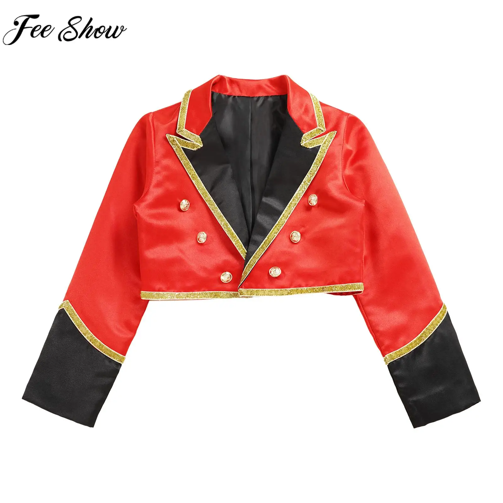 Kids Halloween Circus Cosplay Coat Long Sleeve Vintage Buttons Decor Jacket Theme Party Carnival Performance Role Play Costume 
Kids Halloween Circus Cosplay Coat Long Sleeve Vintage Buttons Decor Jacket Theme Party Carnival Performance Role Play Costume