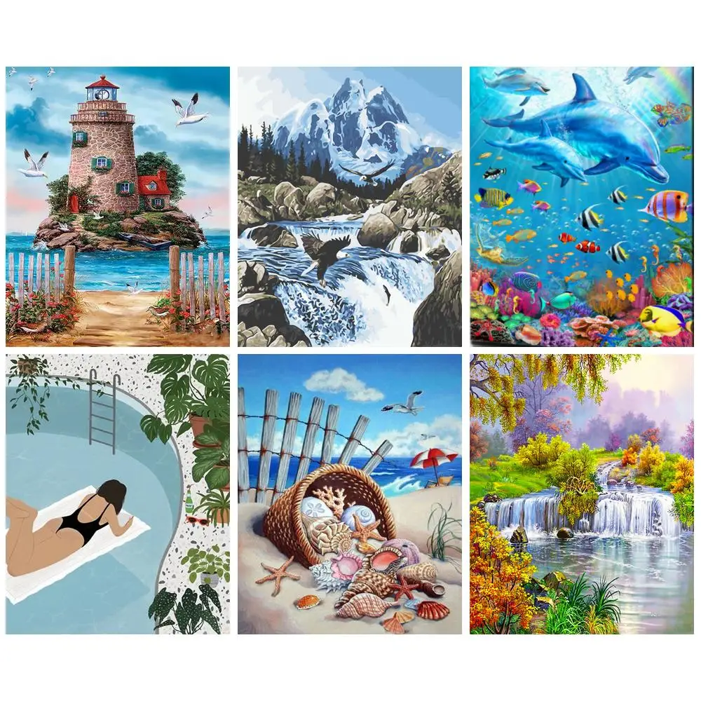 CHENISTORY 40x50cm Painting By Numbers Ancient Castle Handpainted Pictures By Numbers Landscape Number Painting Home Decor 
CHENISTORY 40x50cm Painting By Numbers Ancient Castle Handpainted Pictures By Numbers Landscape Number Painting Home Decor