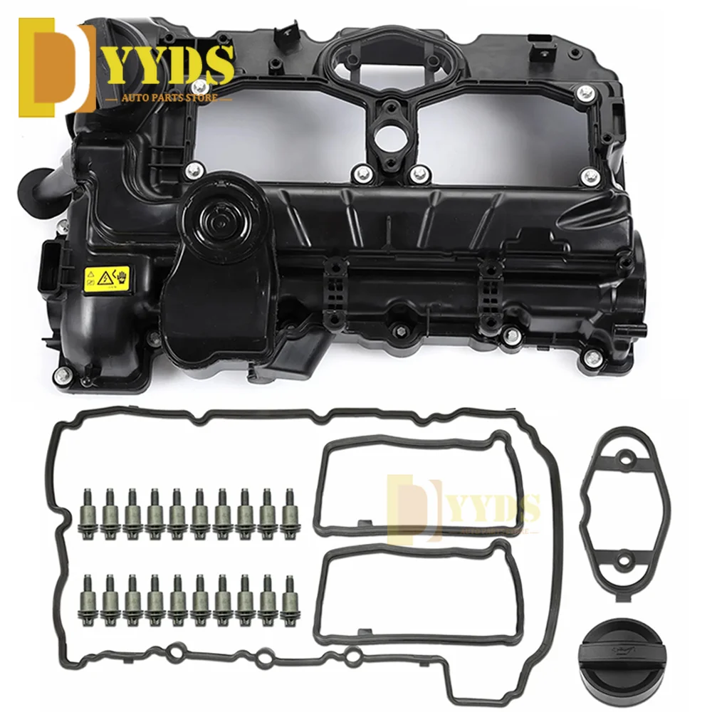 

Engine Cylinder Head Valve Cover 11127588412 For 12-18 BMW N20 228i 320i 328i 528i xDrive X3 X5 X1 Z4 L4 2.0L Valve Cover Kit