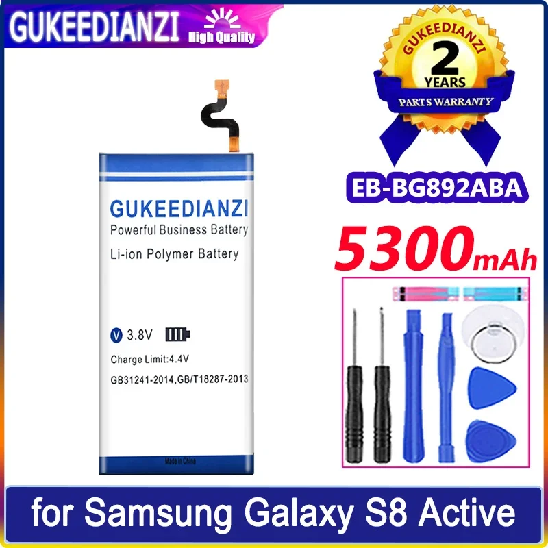 

GUKEEDIANZI Battery EB-BG892ABA 5300mAh for Samsung Galaxy S8 Active SM-G8920 G892F G892A G892L G892 G892V SM-G892L Bateria